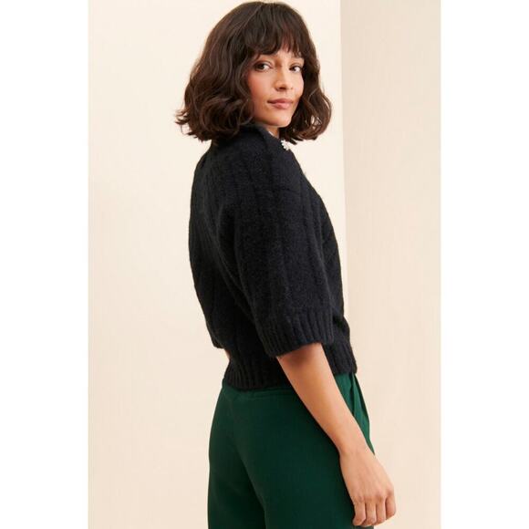 Bishop + young chandler knit sweater‎ black rhinestone embellishment small - Picture 3 of 13